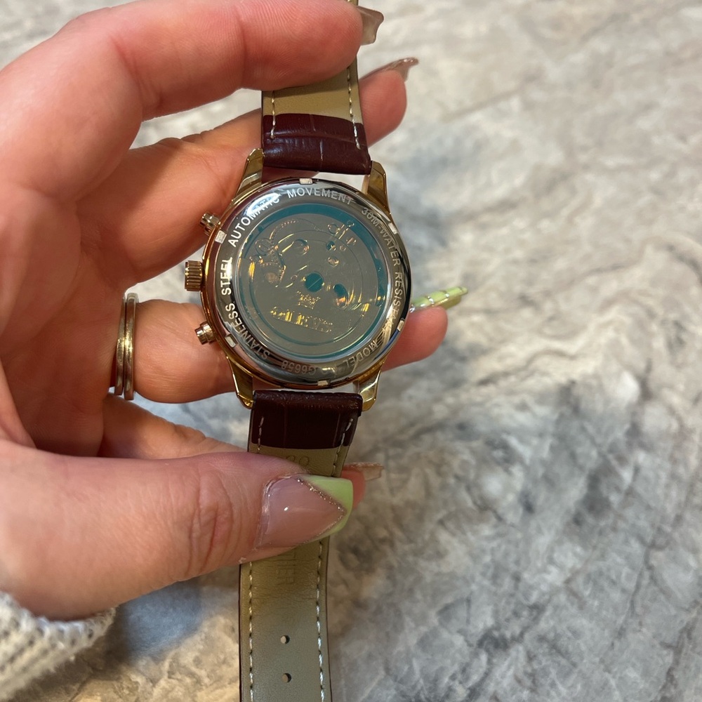 Olevs Automatic Skeleton Moonphase Watch - image 5